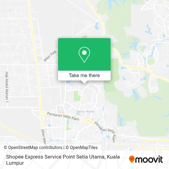 Shopee Express Service Point Setia Utama map