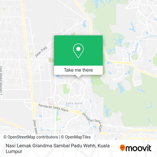 Nasi Lemak Grandma Sambal Padu Wehh map