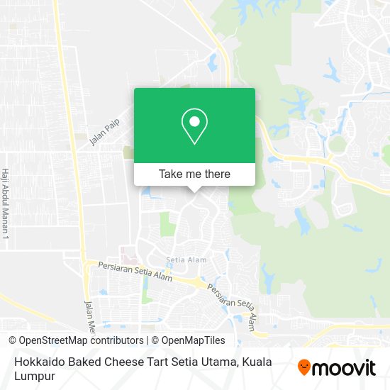 Hokkaido Baked Cheese Tart Setia Utama map