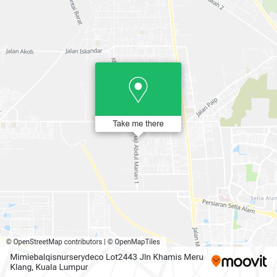 Peta Mimiebalqisnurserydeco Lot2443 Jln Khamis Meru Klang