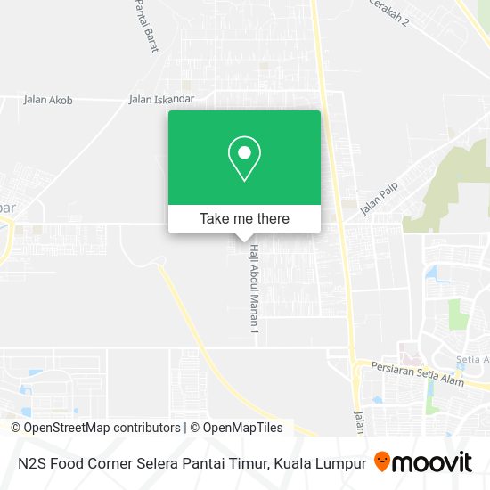 Peta N2S Food Corner Selera Pantai Timur