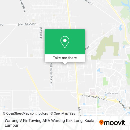 Peta Warung V Fir Towing AKA Warung Kak Long