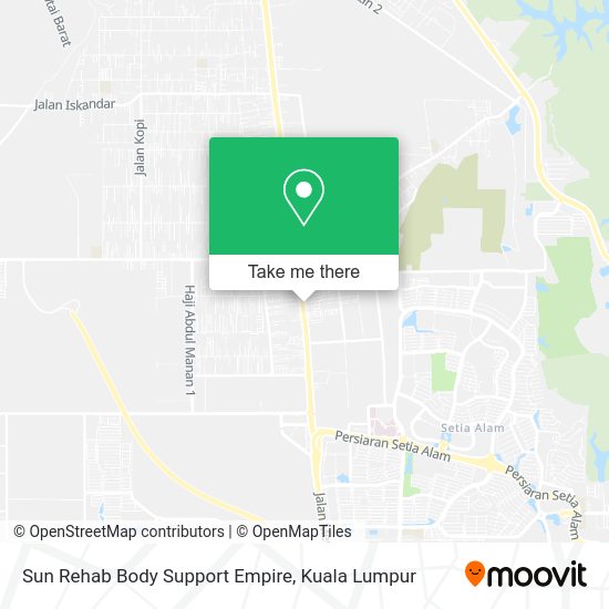 Sun Rehab Body Support Empire map