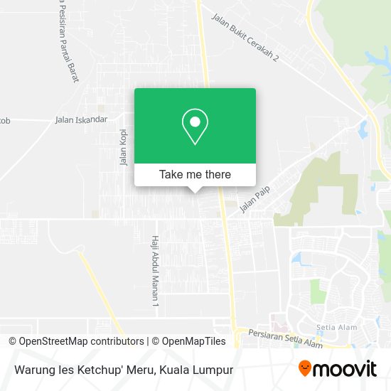 Warung les Ketchup' Meru map