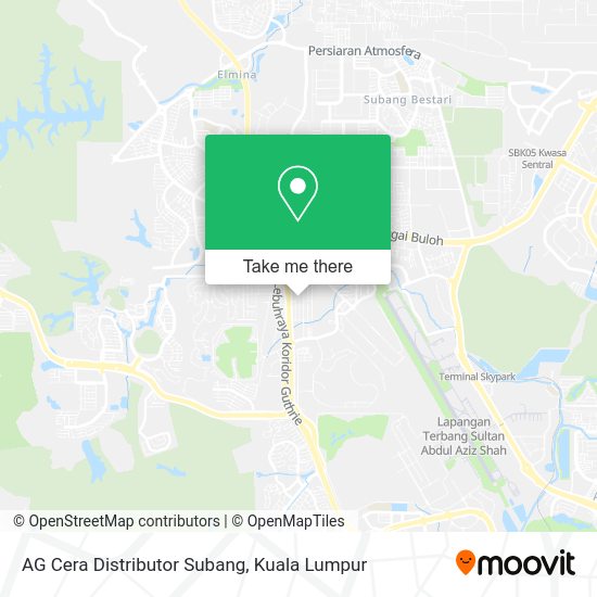 AG Cera Distributor Subang map