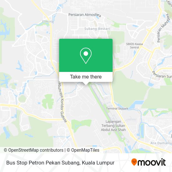 Bus Stop Petron Pekan Subang map