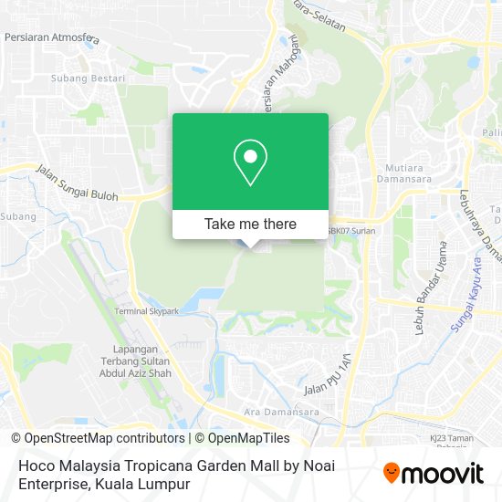 Hoco Malaysia Tropicana Garden Mall by Noai Enterprise map