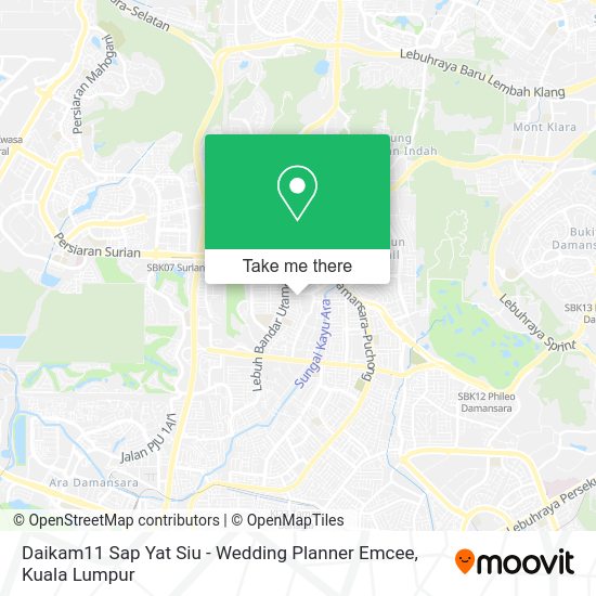 Daikam11 Sap Yat Siu - Wedding Planner Emcee map