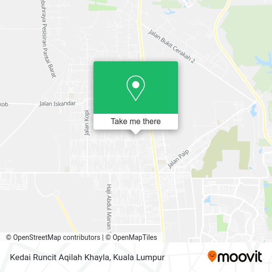 Peta Kedai Runcit Aqilah Khayla