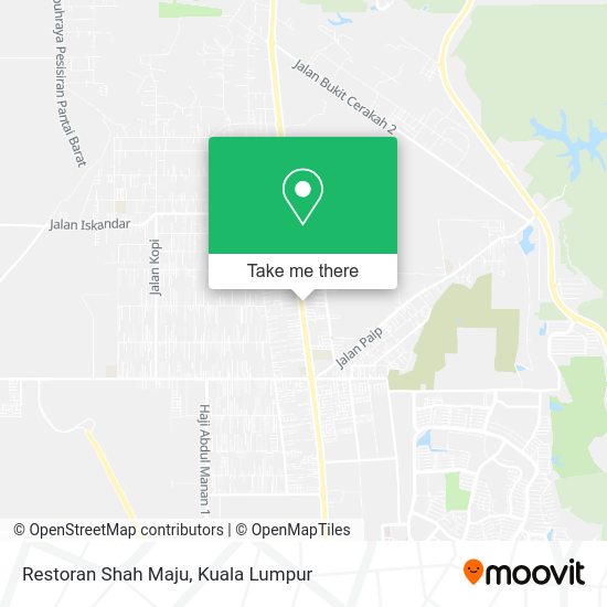 Restoran Shah Maju map