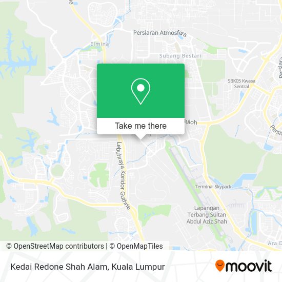 Peta Kedai Redone Shah Alam