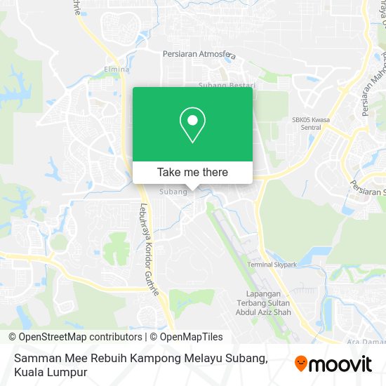 Samman Mee Rebuih Kampong Melayu Subang map