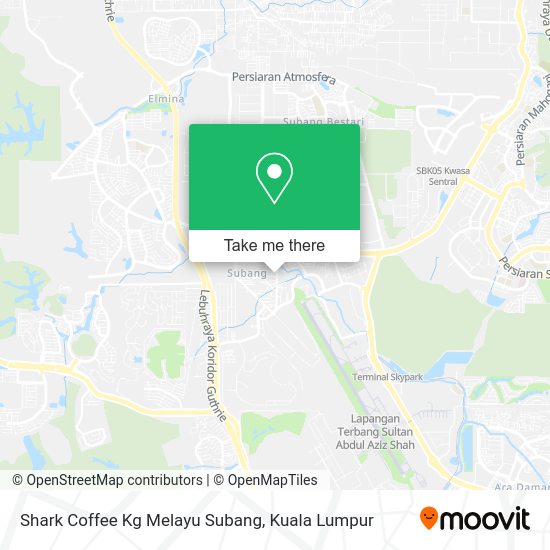 Peta Shark Coffee Kg Melayu Subang