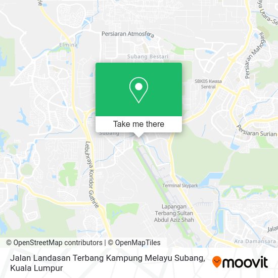 Peta Jalan Landasan Terbang Kampung Melayu Subang