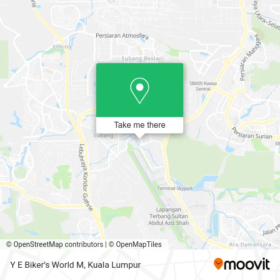 Y E Biker's World M map