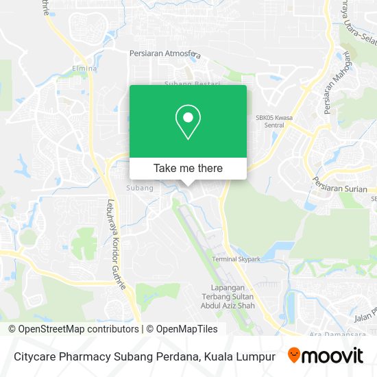 Citycare Pharmacy Subang Perdana map