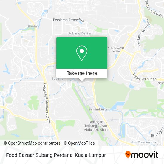 Peta Food Bazaar Subang Perdana