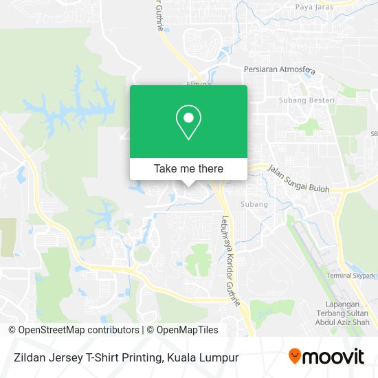 Zildan Jersey T-Shirt Printing map