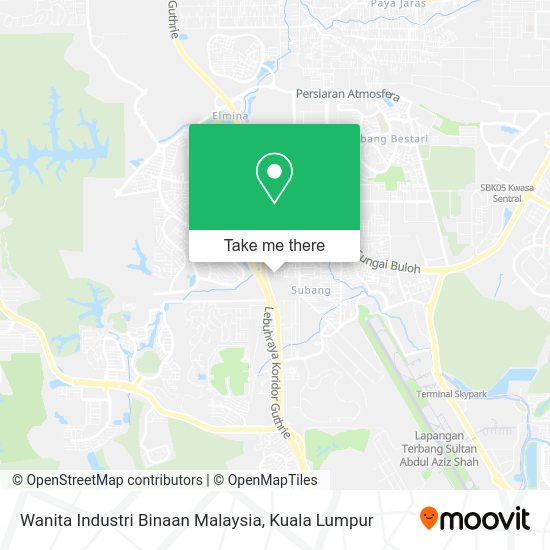 Wanita Industri Binaan Malaysia map