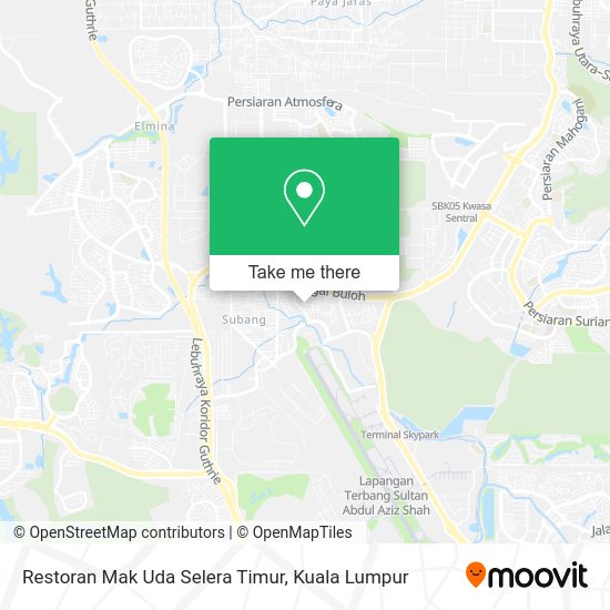 Restoran Mak Uda Selera Timur map