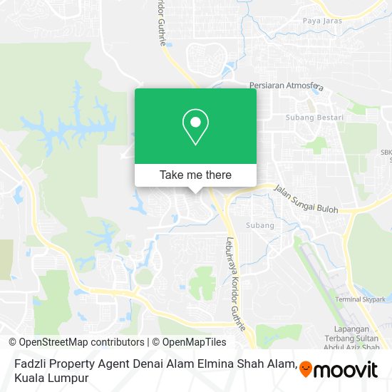 Fadzli Property Agent Denai Alam Elmina Shah Alam map