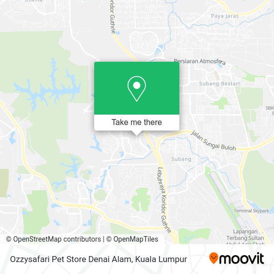 Ozzysafari Pet Store Denai Alam map