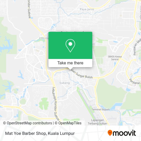 Mat Yoe Barber Shop map