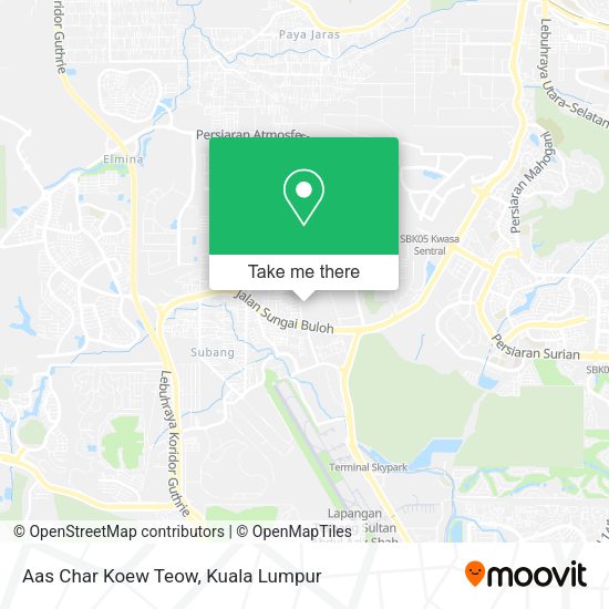 Aas Char Koew Teow map