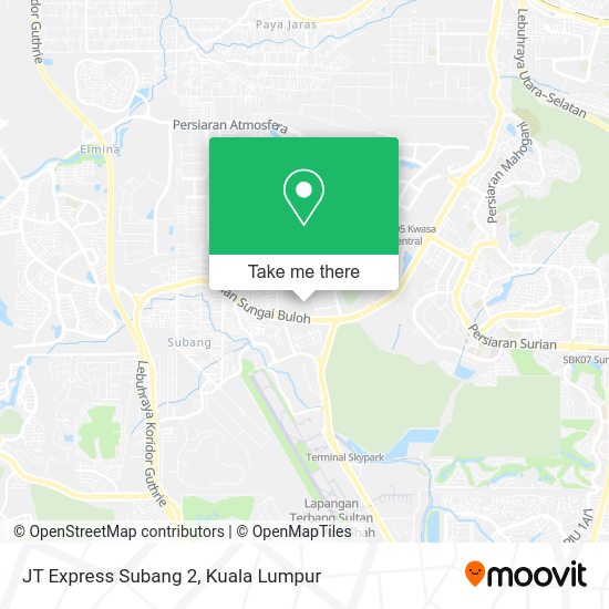 JT Express Subang 2 map