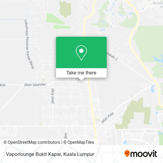 Peta Vaporlounge Bukit Kapar