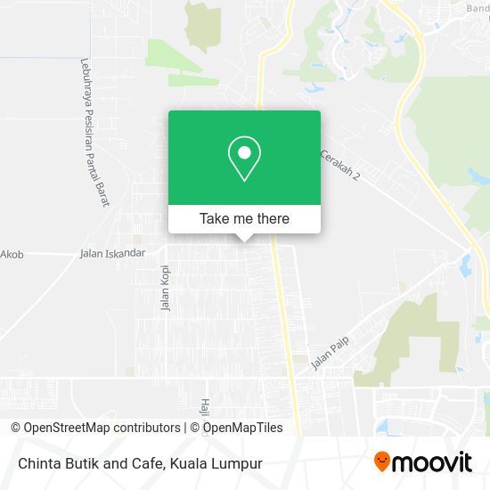 Chinta Butik and Cafe map