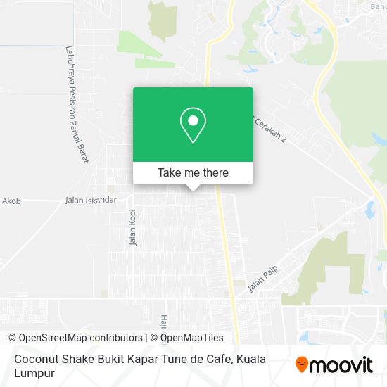 Coconut Shake Bukit Kapar Tune de Cafe map