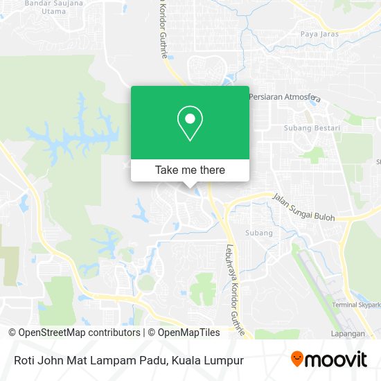 Peta Roti John Mat Lampam Padu
