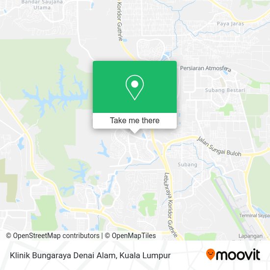 Klinik Bungaraya Denai Alam map
