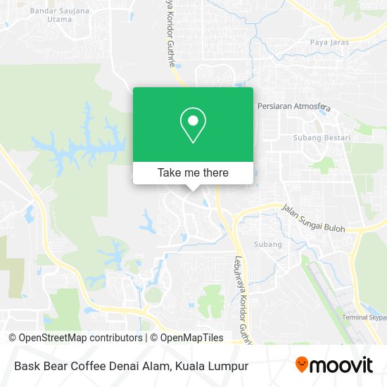 Peta Bask Bear Coffee Denai Alam