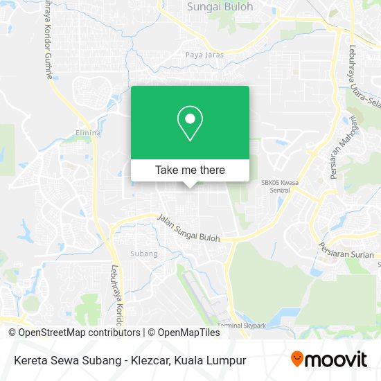 Kereta Sewa Subang - Klezcar map