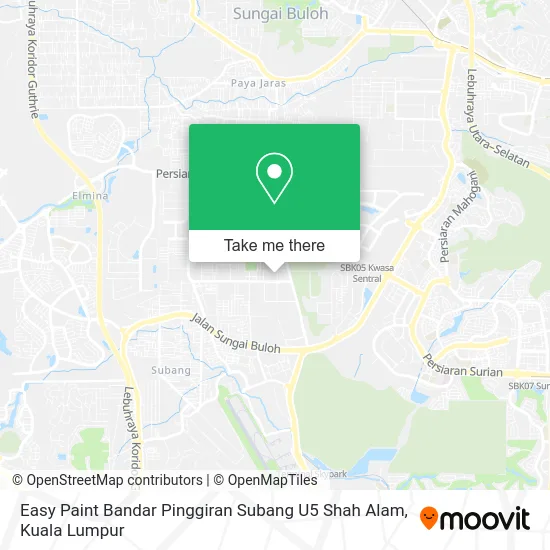 Easy Paint Bandar Pinggiran Subang U5 Shah Alam map