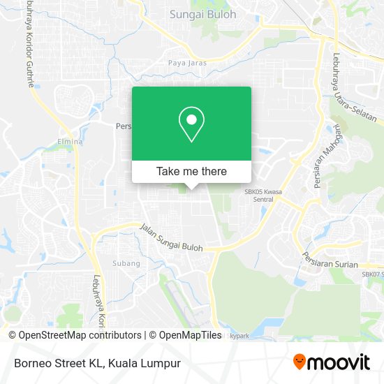 Borneo Street KL map