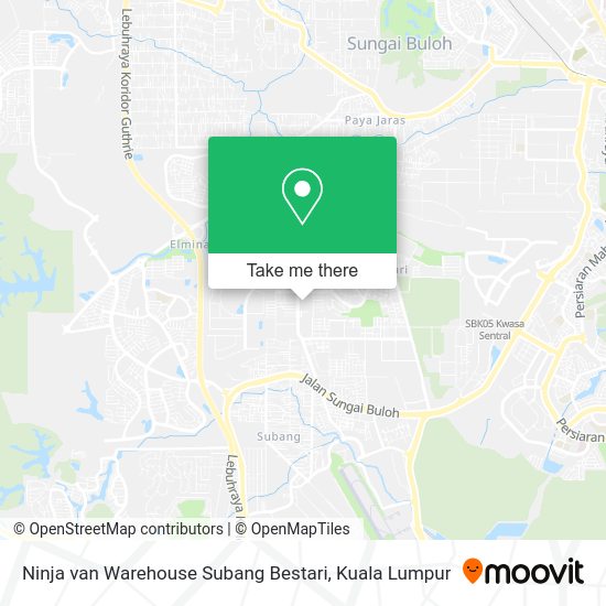 Peta Ninja van Warehouse Subang Bestari