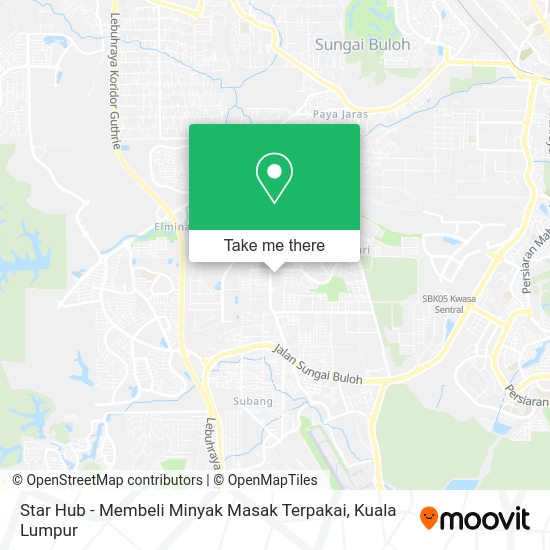 Peta Star Hub - Membeli Minyak Masak Terpakai