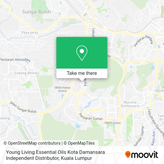 Young Living Essential Oils Kota Damansara Independent Distributor map