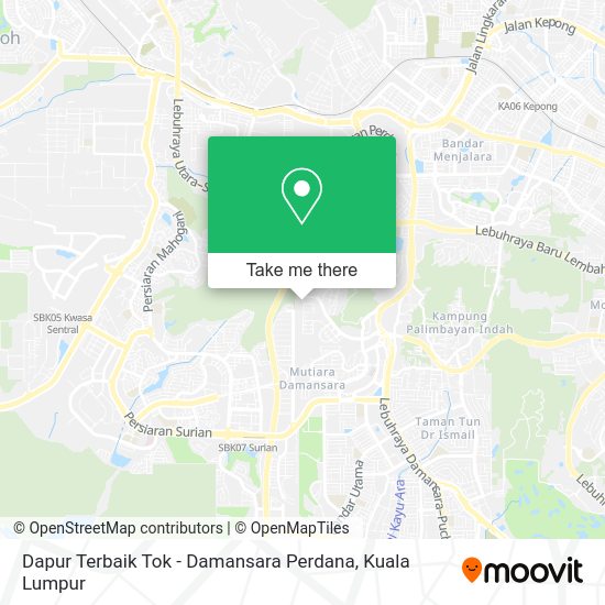 Peta Dapur Terbaik Tok - Damansara Perdana