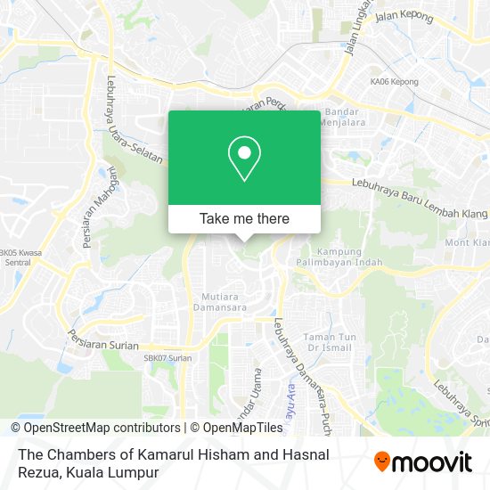 The Chambers of Kamarul Hisham and Hasnal Rezua map