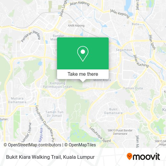Bukit Kiara Walking Trail map