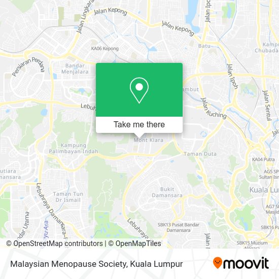 Malaysian Menopause Society map