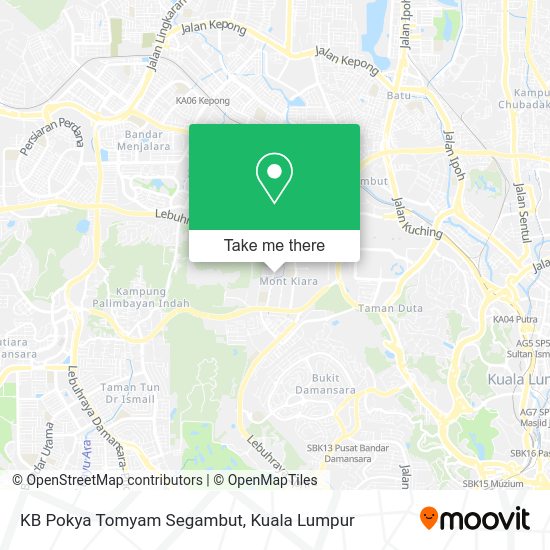 KB Pokya Tomyam Segambut map