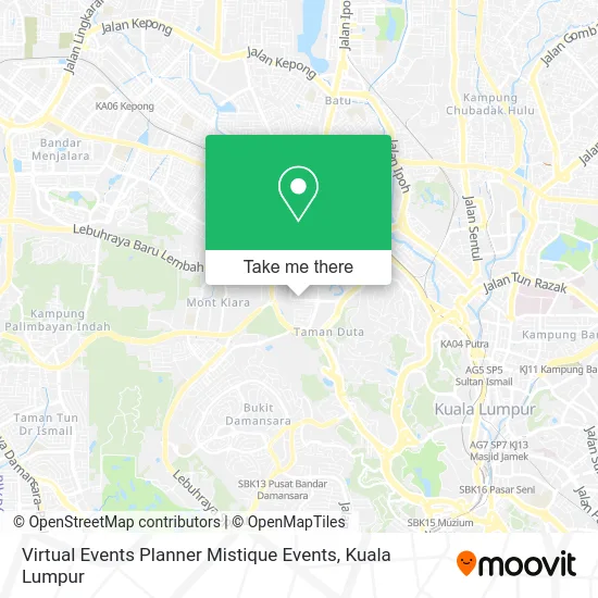 Virtual Events Planner Mistique Events map