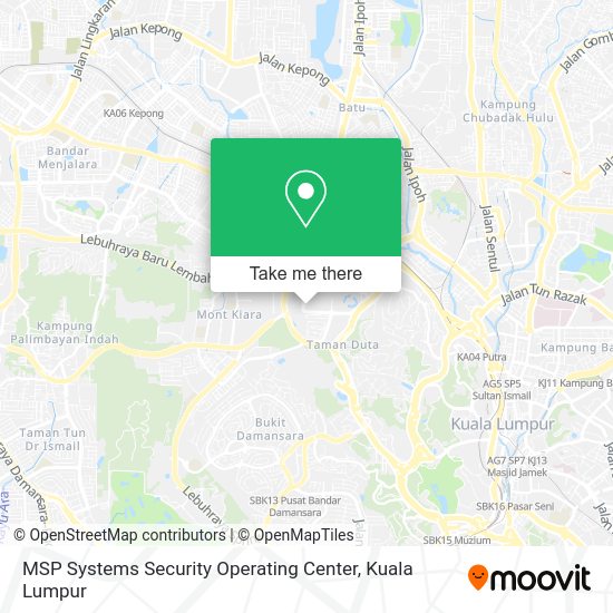 MSP Systems Security Operating Center map