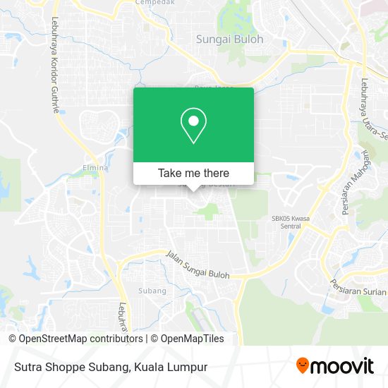 Sutra Shoppe Subang map