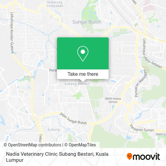 Peta Nadia Veterinary Clinic Subang Bestari